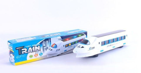 Speed-Train-Spielzeug mit LED-Leuchten und echten Soundeffekten